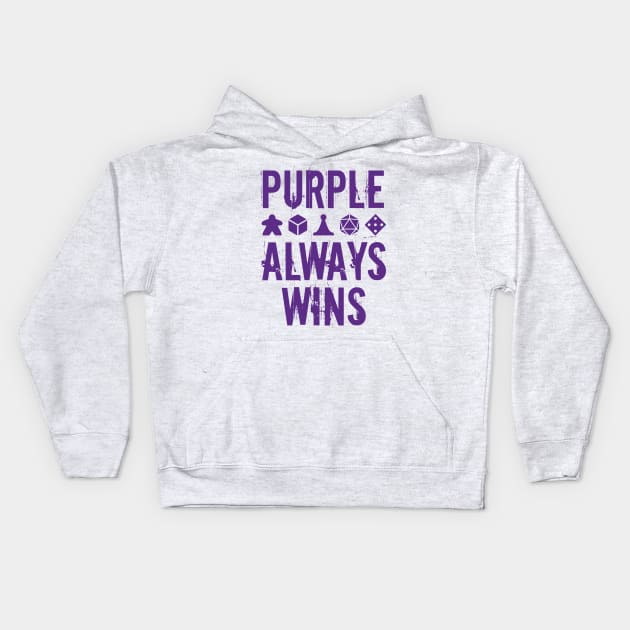 Purple Always Wins Kids Hoodie by WinCondition